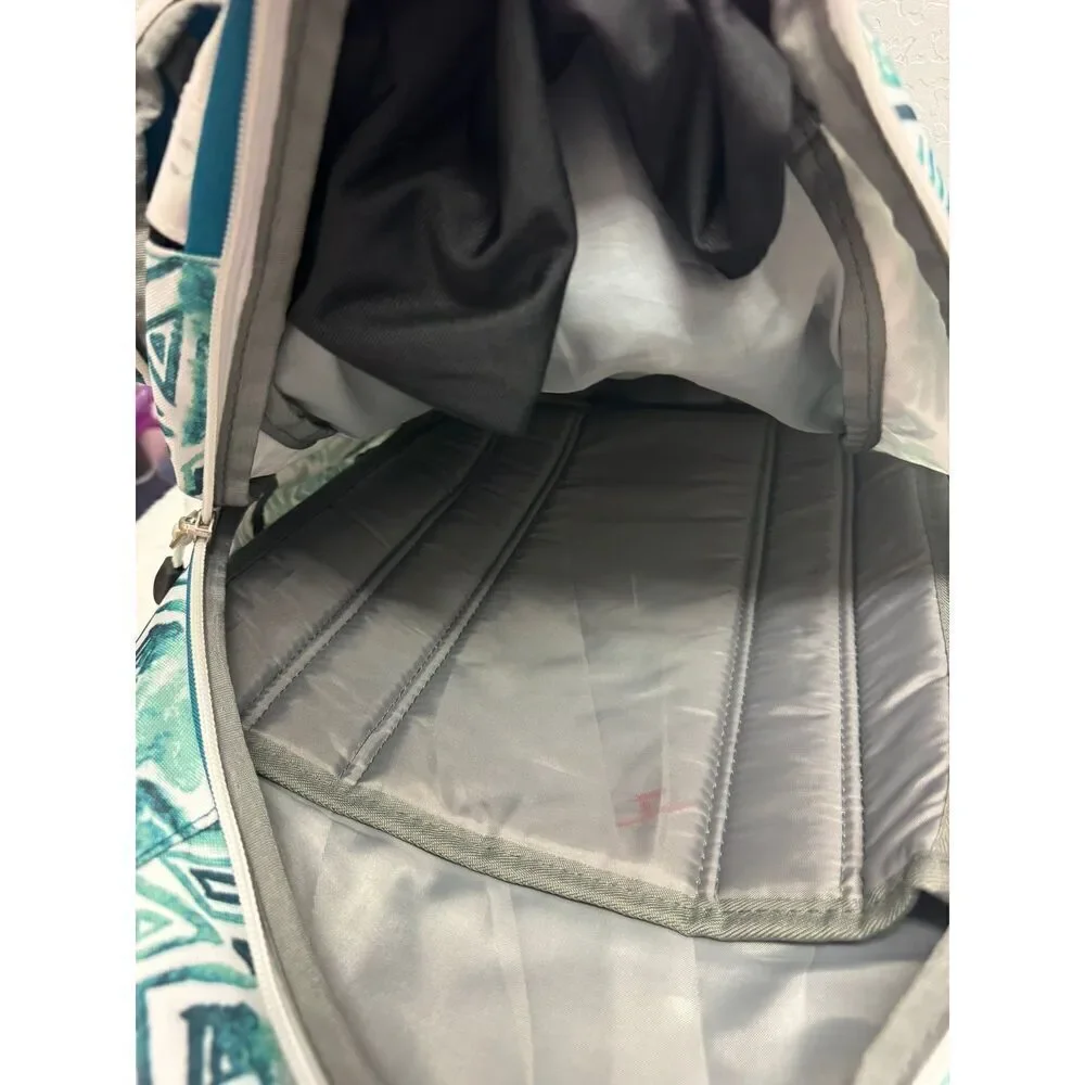 High Sierra Teal‎ White Patterned Backpack Multiple Compartment SuspensionSystem